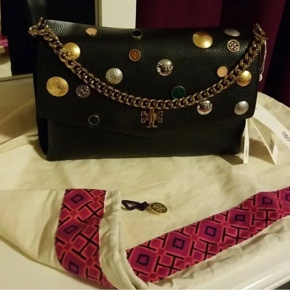 Tory Burch Authentic Kira Mixed Materials Embellished Unique Bag Limited Edition